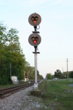 SE Live Oak siding signal for NB trains 
